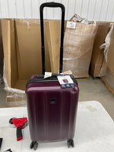 Skyline Hardside Carry-On Spinner Suitcase in stylish purple