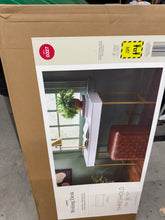 Loring Wood Writing Desk with Drawers and Charging Station White/Gold - Threshold! (NEW IN BOX)