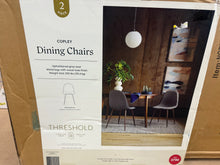 2pk Copley Dining Chairs Dark Gray - Threshold: Upholstered, Metal Legs, Mid-Century Modern - WE DO NOT SHIP!!