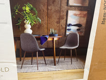 2pk Copley Dining Chairs Dark Gray - Threshold: Upholstered, Metal Legs, Mid-Century Modern - WE DO NOT SHIP!!