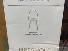 2pk Copley Dining Chairs Dark Gray - Threshold: Upholstered, Metal Legs, Mid-Century Modern - WE DO NOT SHIP!!
