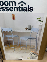 Set of 2 24" Wavy Metal Counter Height Barstool with Footrest Blue - Room Essentials - WE DO NOT SHIP!!