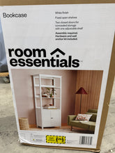 72" Bookcase Traditional With Three Open Shelves and Cabinet Classic White - Room Essentials! (NEW IN BOX)