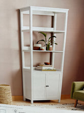 72" Bookcase Traditional With Three Open Shelves and Cabinet Classic White - Room Essentials! (NEW IN BOX)