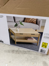 Scandi Coffee Tables Table With Drawers Natural - Room Essentials! (NEW IN BOX)