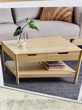 Scandi Coffee Tables Table With Drawers Natural - Room Essentials! (NEW IN BOX)