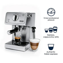 DeLonghi 15 Bar Stainless Steel Espresso and Cappuccino Machine with Premium Adjustable Frother! (USED - CLEAN)