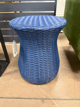 All-Weather Wicker Round Monochromatic Rope Accent Patio End Table Navy - Threshold - WE DO NOT SHIP!!