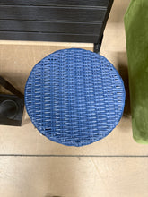 All-Weather Wicker Round Monochromatic Rope Accent Patio End Table Navy - Threshold - WE DO NOT SHIP!!