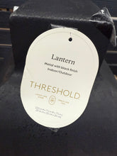22.5"x7.7" Pillar Cast Aluminum Outdoor Lantern Candle Holder Black - Threshold - WE DO NOT SHIP!!