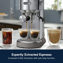 De’Longhi Dedica Duo espresso machine, compact size with built in frother for latte art, brew espresso, cold brew, lattes & more! (USED - TESTED)