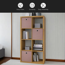 Smart Cube 8-Cube Organizer Storage With Opened Back Shelves,2 X 4 Cube Bookcase Book Shleves For Home, Office ,Walnut! (NEW IN BOX)