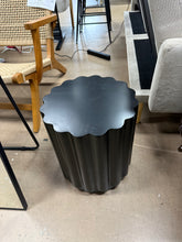 Scalloped Round Side Table Black - Room Essentials! (NEW - MINOR SCRATCH ON TOP)
