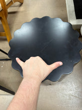 Scalloped Round Side Table Black - Room Essentials! (NEW - MINOR SCRATCH ON TOP)