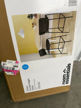 Set of 2 24" Molded Plastic with Metal Base Counter Height Barstool with Footrest Black - Room Essentials! (NEW IN BOX)