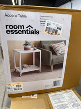 Metal Accent Rolling Side Table Chalk White - Room Essentials! (NEW IN BOX)