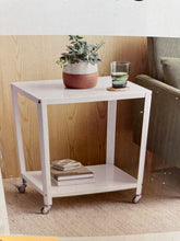 Metal Accent Rolling Side Table Chalk White - Room Essentials! (NEW IN BOX)