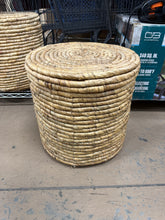 Wicker Storage Ottoman Natural! (NEW - MINOR FRILLS)