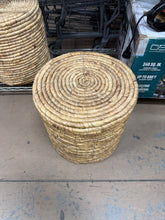Wicker Storage Ottoman Natural! (NEW - MINOR FRILLS)