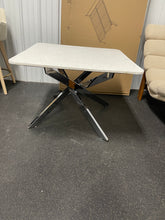 Terrazzo top coffee table with custom chrome plated base -new