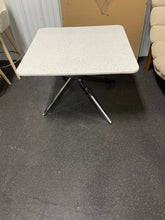 Terrazzo top coffee table with custom chrome plated base -new