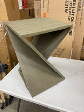 Caelah Solid Wood Twisted End Table- hand crafted