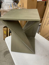 Caelah Solid Wood Twisted End Table- hand crafted