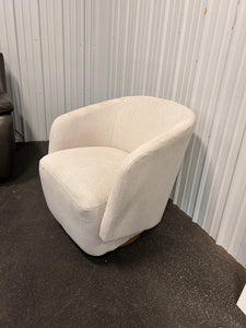 Henredon Murphy Swivel Boucle Chair! (NEW - MINOR BLACK SPOT ON FRONT OF CHAIR!)