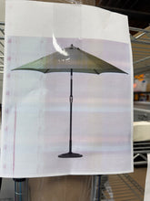 9' Round Outdoor Patio Market Umbrella Basil with Black Pole Green! Threshold™: Fade-Resistant, Crank Lift, Push-Button Tilt! (NEW)