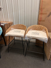 Landis Woven Backed Counter Height Barstool with Cushion, Set of 2 - Threshold!