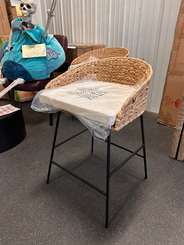 Landis Woven Backed Counter Height Barstool with Cushion,SINGLE!!! NEW AND ASSEMBLED!!