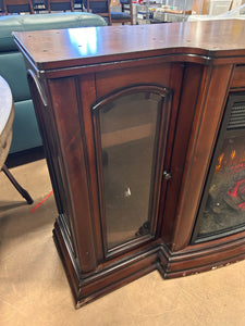 SALVAGE SPECIAL - Well Universal 72” Electric Fireplace Media Mantle! 
-Damaged from shipping but still works great! (Missing The Top - Has Scratch’s - Digital Screen on Fire Place Does Not work But remote Does! - Photos Shown)