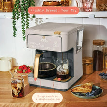 Beautiful Multi-Brew 12-Cup Programmable Drip & Single-Serve Coffee Maker, Porcini Taupe by Drew Barrymore! (USED - CLEAN)