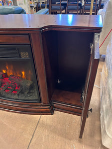 SALVAGE SPECIAL - Well Universal 72” Electric Fireplace Media Mantle! 
-Damaged from shipping but still works great! (Missing The Top - Has Scratch’s - Digital Screen on Fire Place Does Not work But remote Does! - Photos Shown)