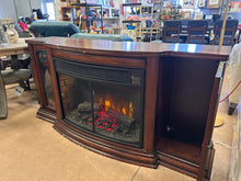 SALVAGE SPECIAL - Well Universal 72” Electric Fireplace Media Mantle! 
-Damaged from shipping but still works great! (Missing The Top - Has Scratch’s - Digital Screen on Fire Place Does Not work But remote Does! - Photos Shown)