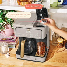 Beautiful Multi-Brew 12-Cup Programmable Drip & Single-Serve Coffee Maker, Porcini Taupe by Drew Barrymore! (USED - CLEAN)