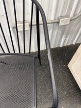 3Pc Steel Round Metal Mesh Outdoor Patio Bistro Table Black & 2 Wire Back Outdoor Patio Dining Stacking Chair Black! (NEW - CHAIRS ARE SCRATCHED)
