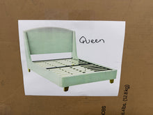 Better Homes & Gardens Windsor Platform Bed with Wingback Headboard, Queen, Wheat Boucle