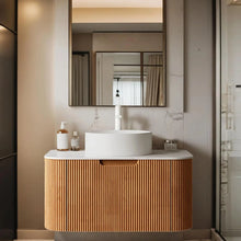 24" Small Wall Mounted Floating Bathroom Vanity with Large Drawer, No Assembly Required