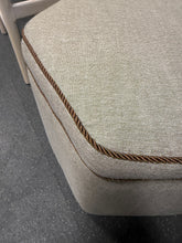Storage Ottoman with Twisted Piping Detail Brown Linen! (NEW)