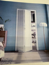 Paneled Manufactured Wood 1-Panel White Primed Bi-fold Door With Hardware Kit - 78” x 18”! (NEW IN BOX)