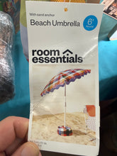 6' Round Beach Umbrella Checkered - Room Essentials! (NEW)