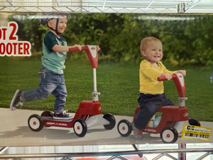 Radio Flyer Scoot 2 Scooter - Red: Steel & Plastic, Ages 1-4, 44.1 lbs Capacity!! NEW IN BOX!!