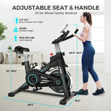 Pooboo Indoor Cycling Bike Stationary Magnetic Exercise Bikes Bicycle Machine for Home Cardio Workout 350lb! (NEW - MISSING LCD MONITOR!)