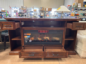 Tresanti Sloane TV Console with ClassicFlame CoolGlow 2-in-1 Electric Fireplace and Fan! (BRAND NEW!)

-Brand new