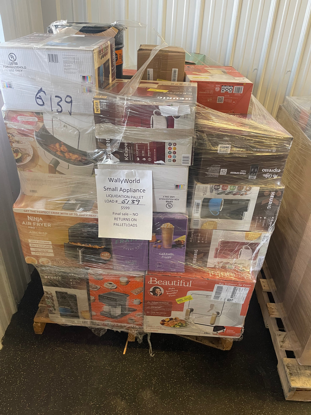 WALLYWORLD SMALL APPLIANCES LIQUIDATION PALLET- number 6139- 

AS PACKED BY WALLYWORLD LIQUIDATION CENTER

DONT MISS THESE! WE DON’T GET THESE MIXED SMALL APPLIANCES LOADS OFTEN!

ASK ABOUT DELIVERY!