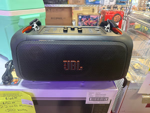 JBL Party Box OnTheGo Bluetooth Wireless Speaker - Black: Rechargeable, IPX4, USB Charging!! LIGHTLY USED, TESTED WORKS GREAT(MISSING MICROPHONE)!!