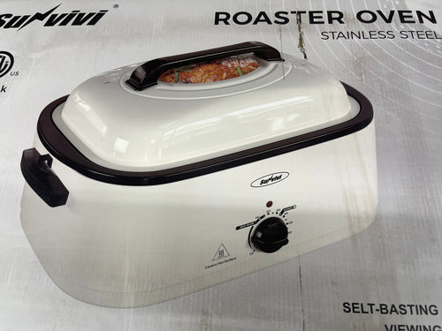 Sunvivi Electric Roaster, Turkey Roaster Oven, 24 quart with viewing window - new in box