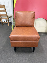 Gelbin Faux Leather Slipper Chair with Wood Legs Caramel - Threshold!