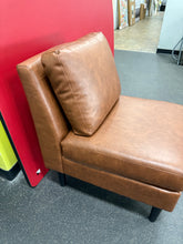 Gelbin Faux Leather Slipper Chair with Wood Legs Caramel - Threshold!